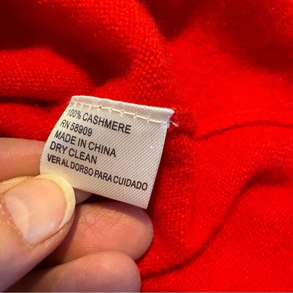 ANTONIO MELANI Cashmere Red Crew Neck Peplum Sweater - L - Picture 4 of 6